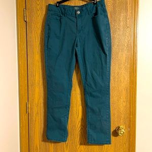 Skinny Riders Jeans, Teal Color